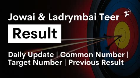 latumbai teer|Jowai Ladrymbai Teer Result (June 16, 2024).